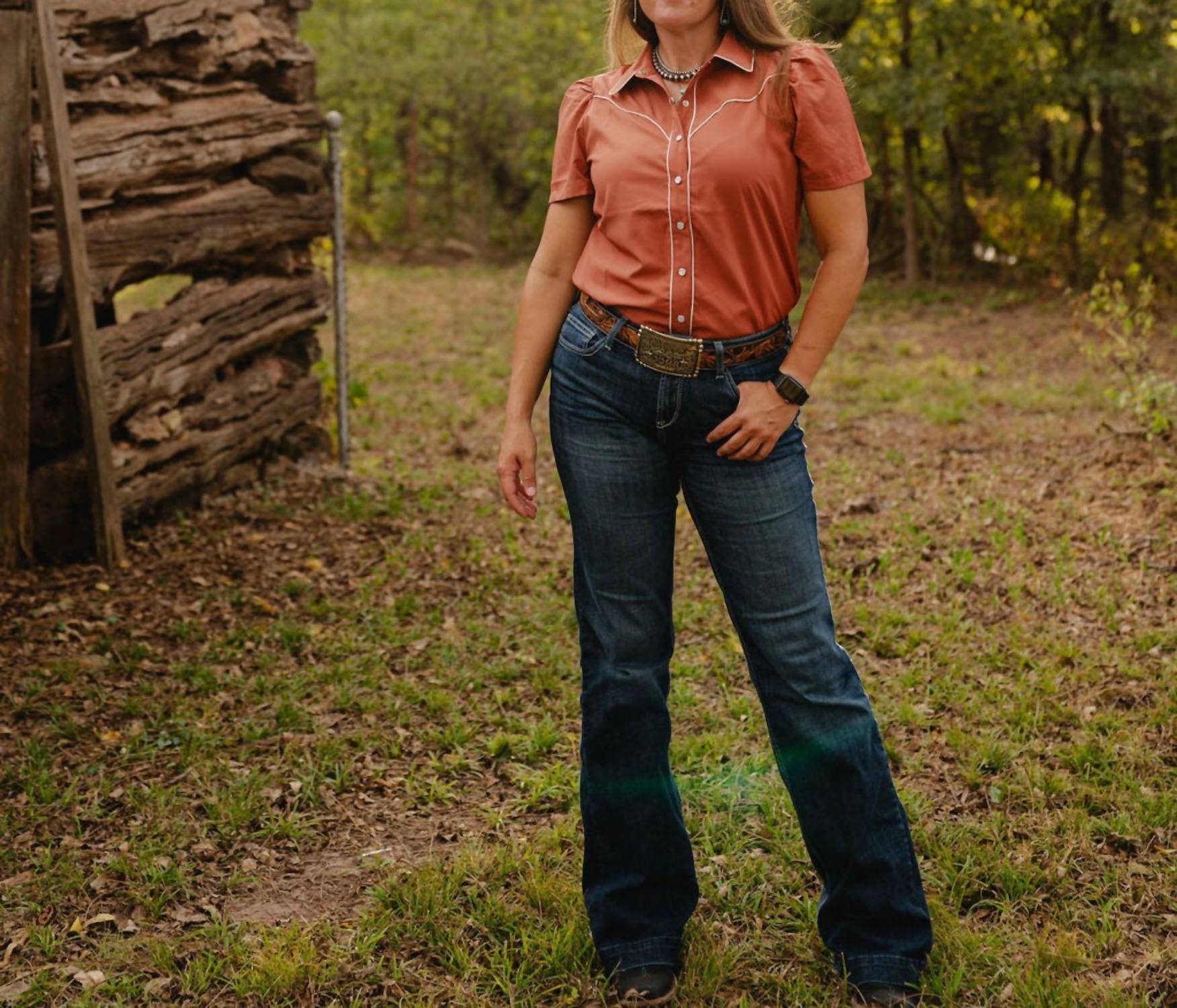 Howdy Hanny - Mesa Sunset Button Front Blouse