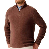 JOHNNIE-O Dion 1/4 Zip Sweater in mushroom - men's sweater