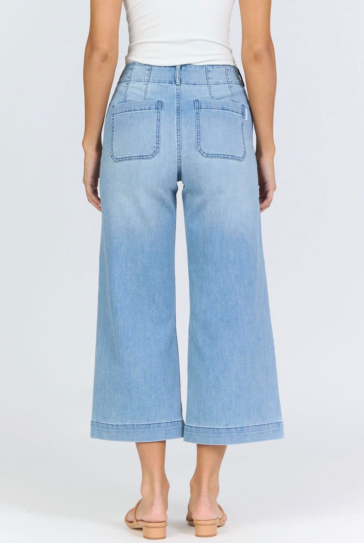 Dear John Denim - Audrey High Rise Wide Leg Cropped Jeans