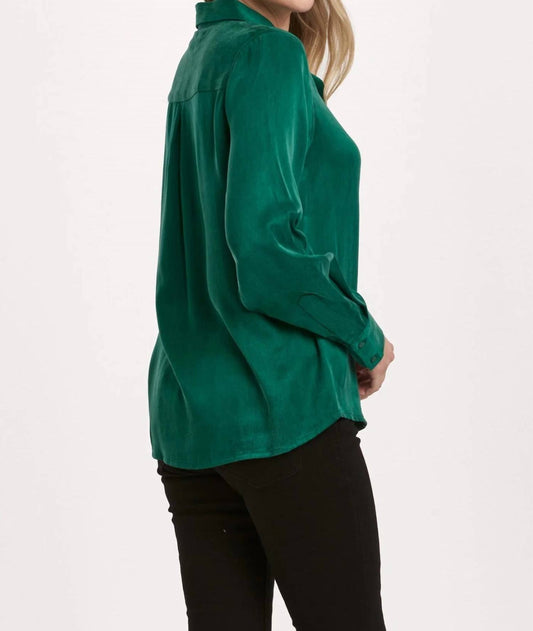Dear John Denim - Birdie Button Up Blouse - blouses - clothing - green