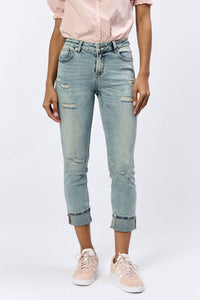 Dear John Denim - Blaire Mid - rise Jean - blue - clothing - cotton - blend