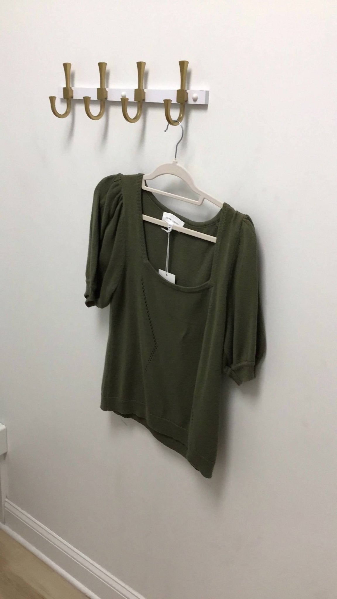 Dear John Denim - eline olive sweater - clothing - crew - green