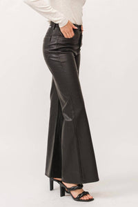 Dear John Denim - Fiona High Rise Leather Jeans - black - clothing - high - rise