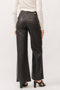 Dear John Denim - Fiona High Rise Leather Jeans - black - clothing - high - rise
