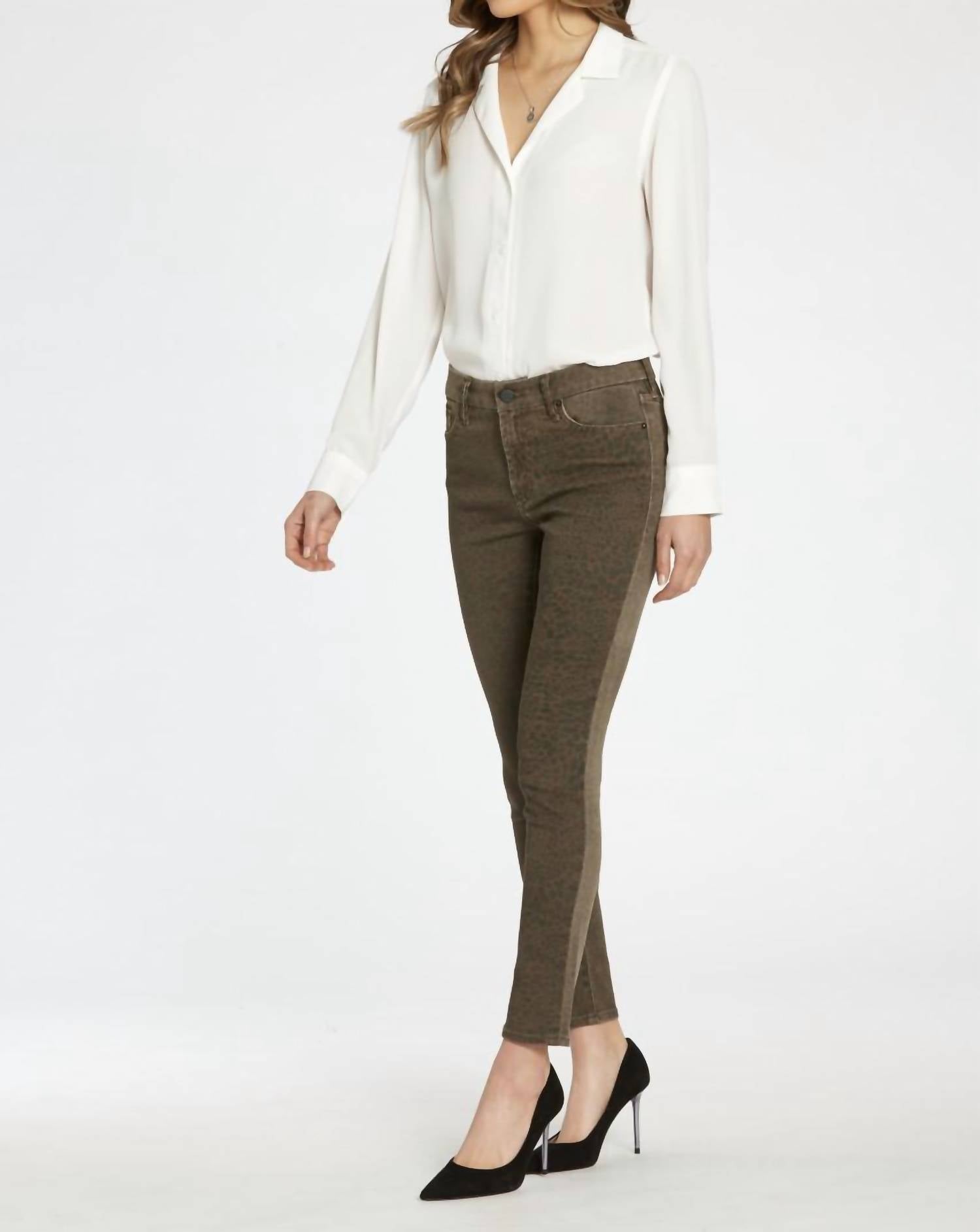 Dear John Denim - Gisele Leopard Skinny High Waisted Jeans - animal - brown - clothing