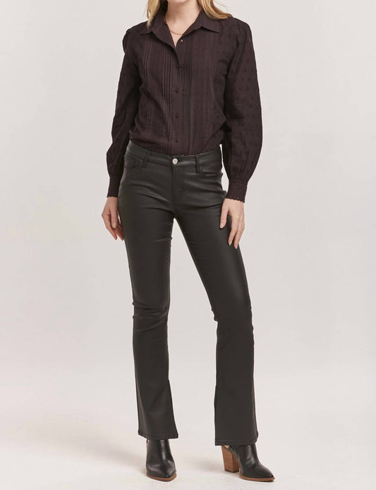 Dear John Denim - Jaxtyn Bootcut Leather Jeans - black - boot - cut - clothing