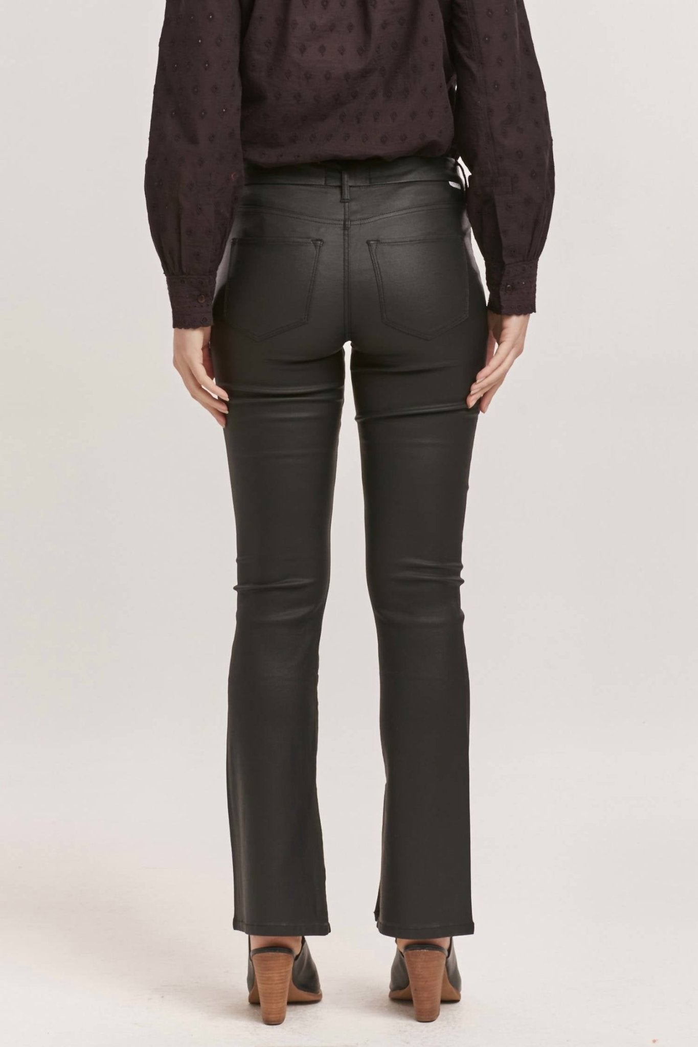 Dear John Denim - Jaxtyn Bootcut Leather Jeans - black - boot - cut - clothing