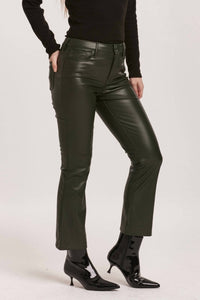 Dear John Denim - Jeanne Flare Leather Crop Pants - ankle - clothing - cropped