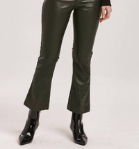 Dear John Denim - Jeanne Flare Leather Crop Pants - ankle - clothing - cropped