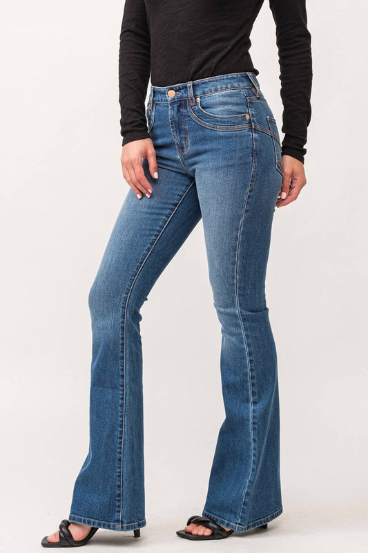 Dear John Denim - Laney Flare Jeans - blue - clothing - cotton - blend