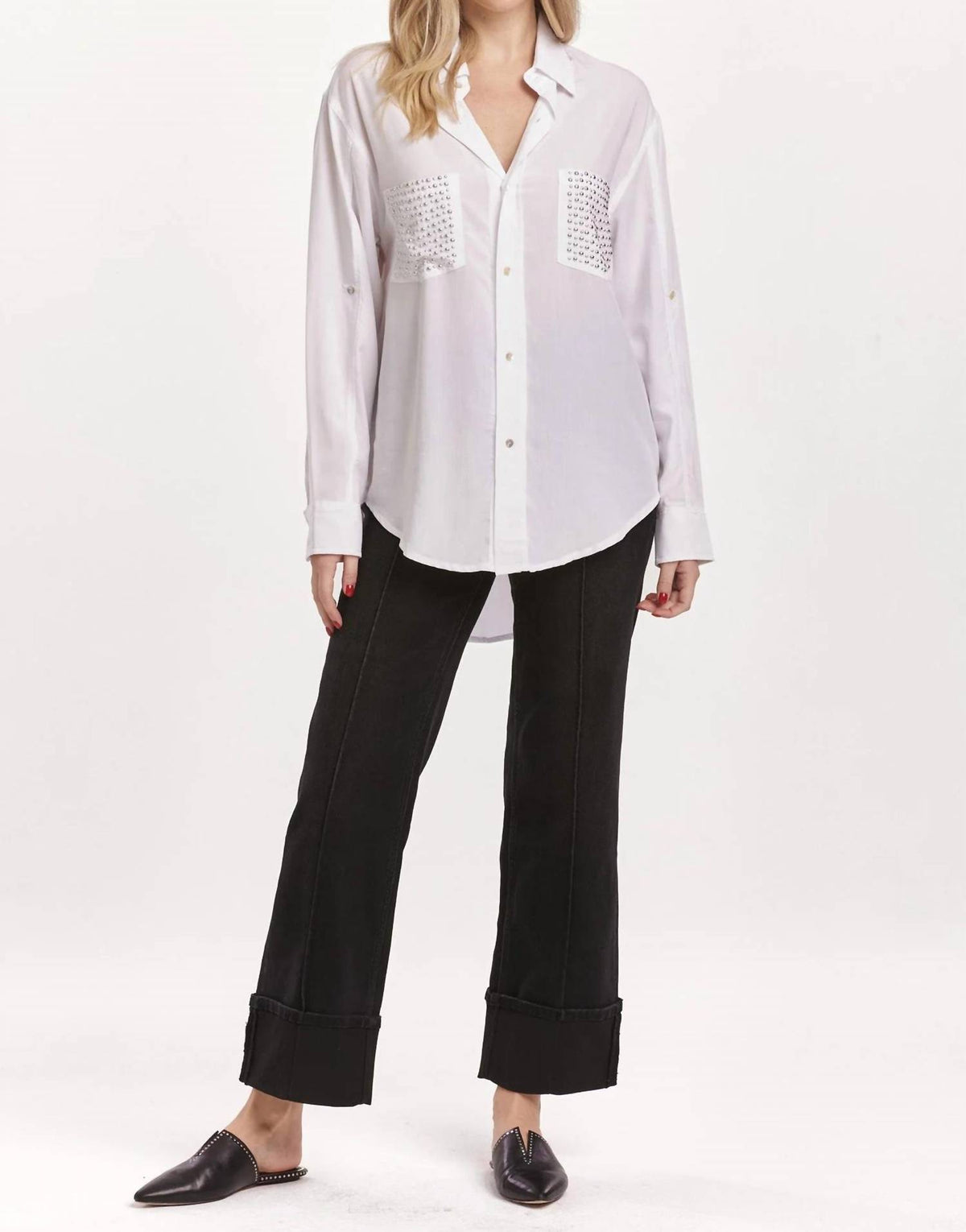 Dear John Denim - Lola Oversized Star Studded Button Up Shirt