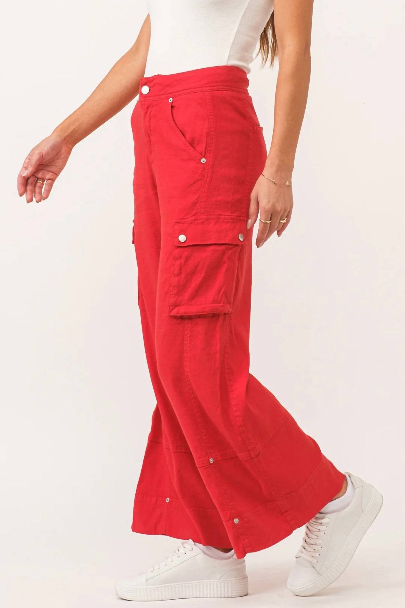 Dear John Denim - Marvey Super High Rise Ankle Wide Leg Pants - clothing - linen - blend - pants