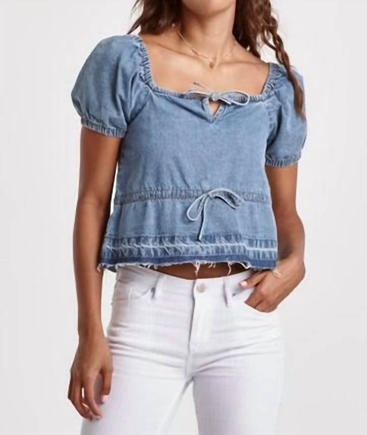 Dear John Denim - Mia Cinched Chambray Top