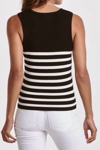 Dear John Denim - Oak Stripe Tank Top - black - clothing - stripe