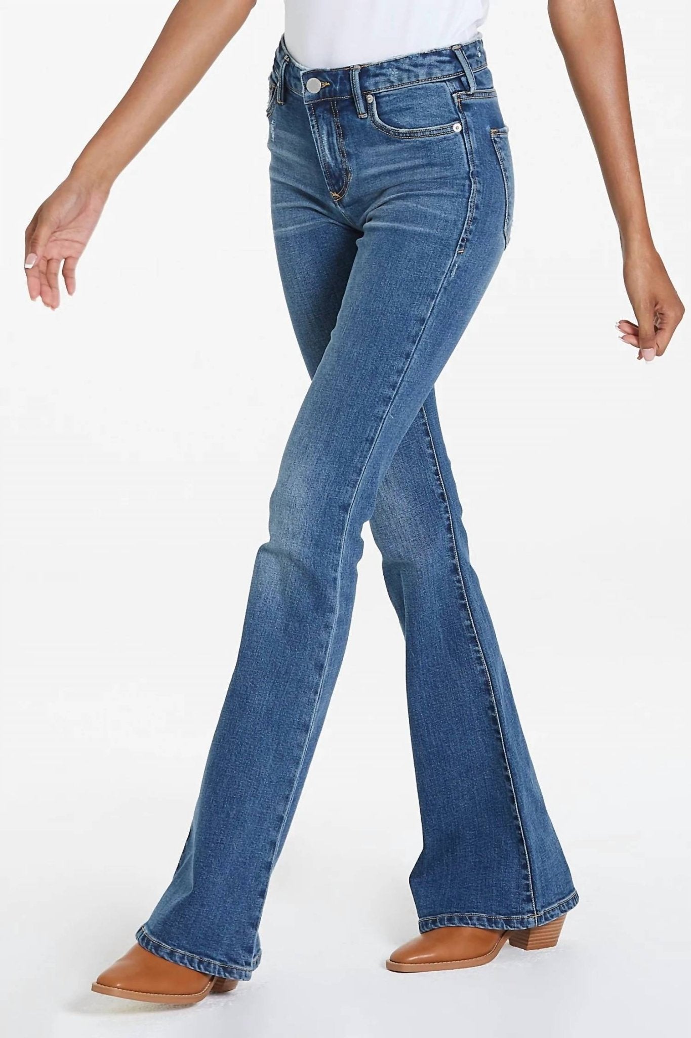 Dear John Denim - Rosa Flare Jeans - blue - clothing - cotton - blend