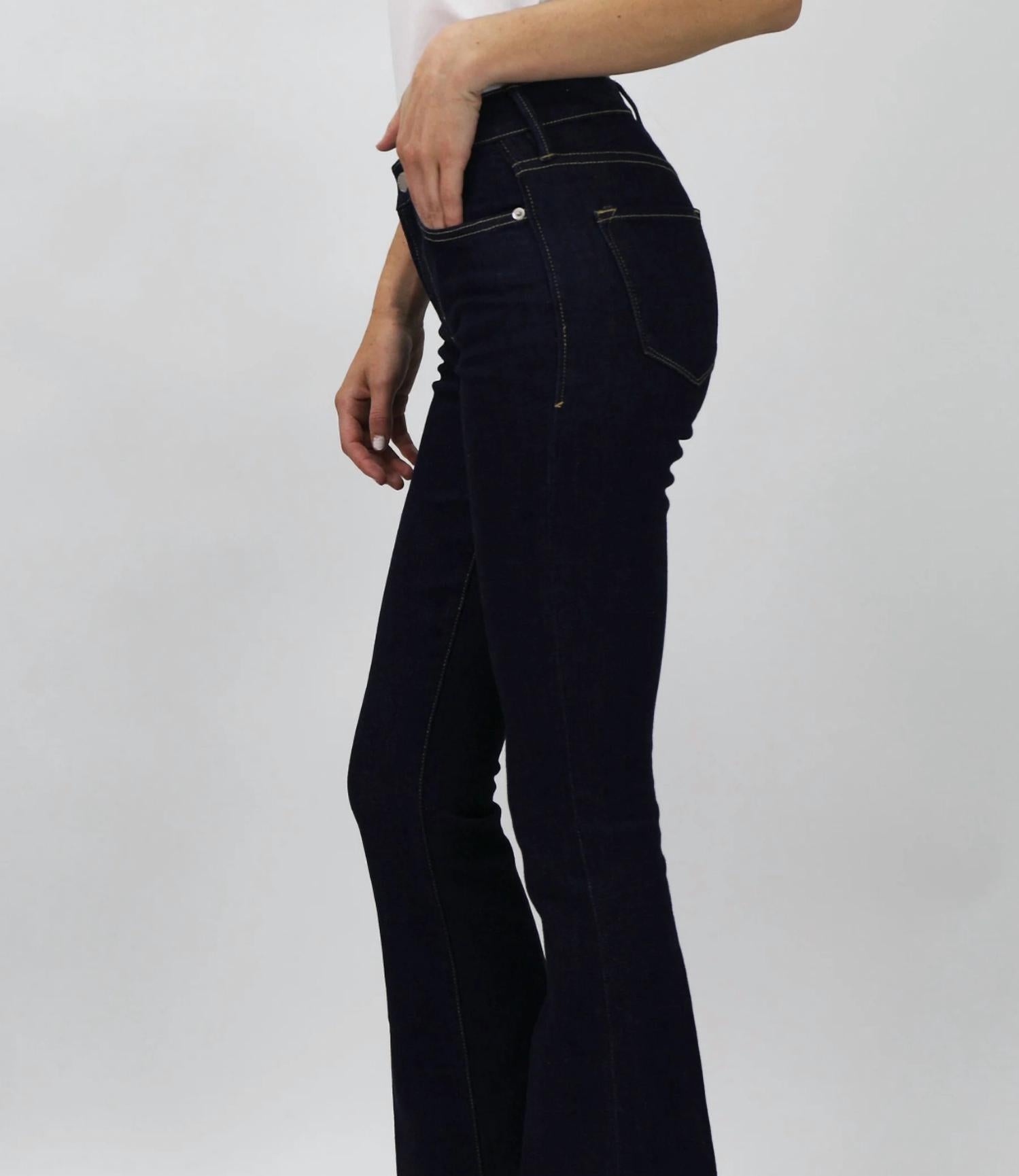 Dear John Denim - Rosa High Waist Flare Jean - black - clothing - cotton - blend
