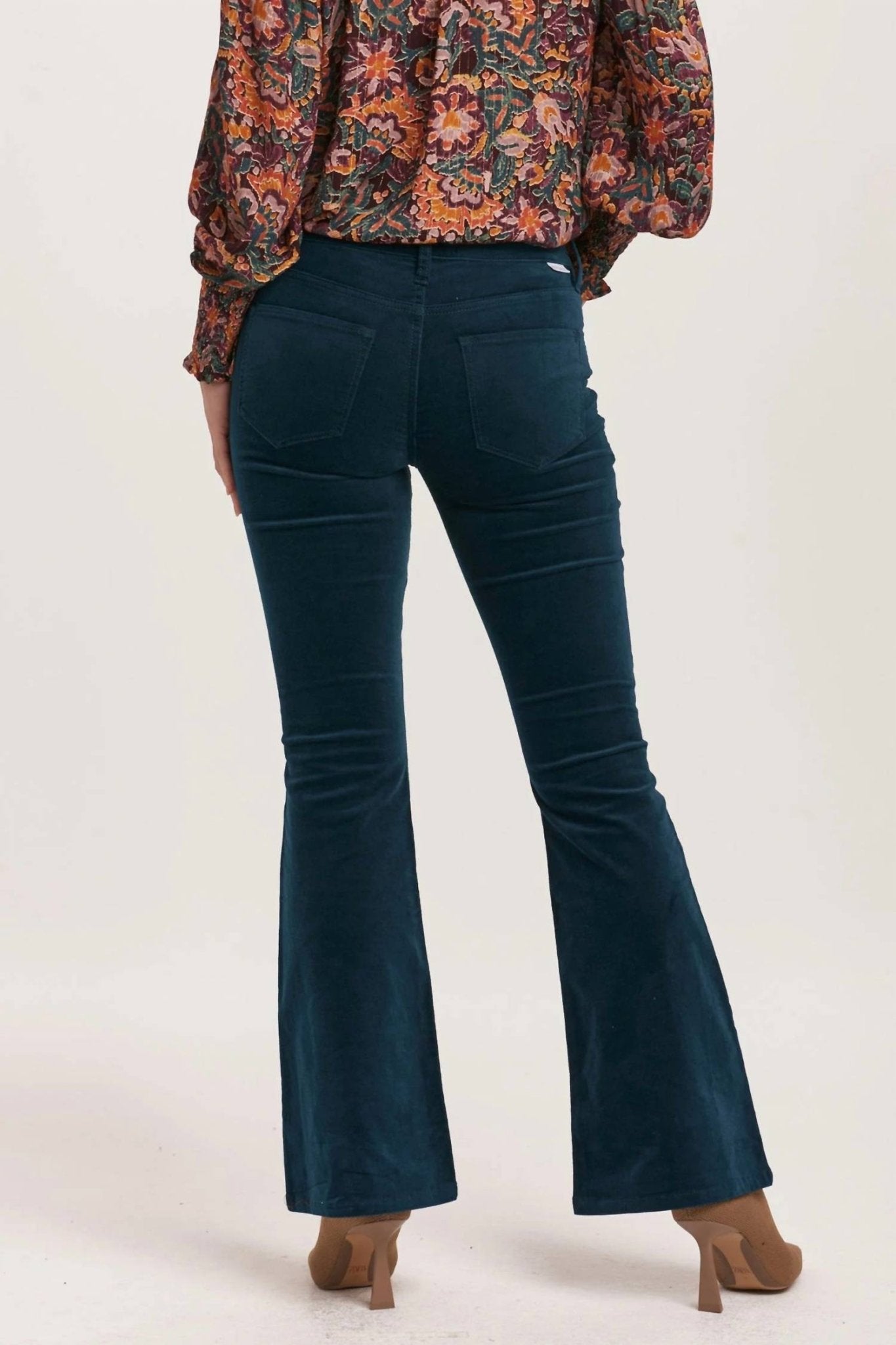 Dear John Denim - Rosa Mid Rise Full Inseam Flare Pants - blue - boot - cut - clothing