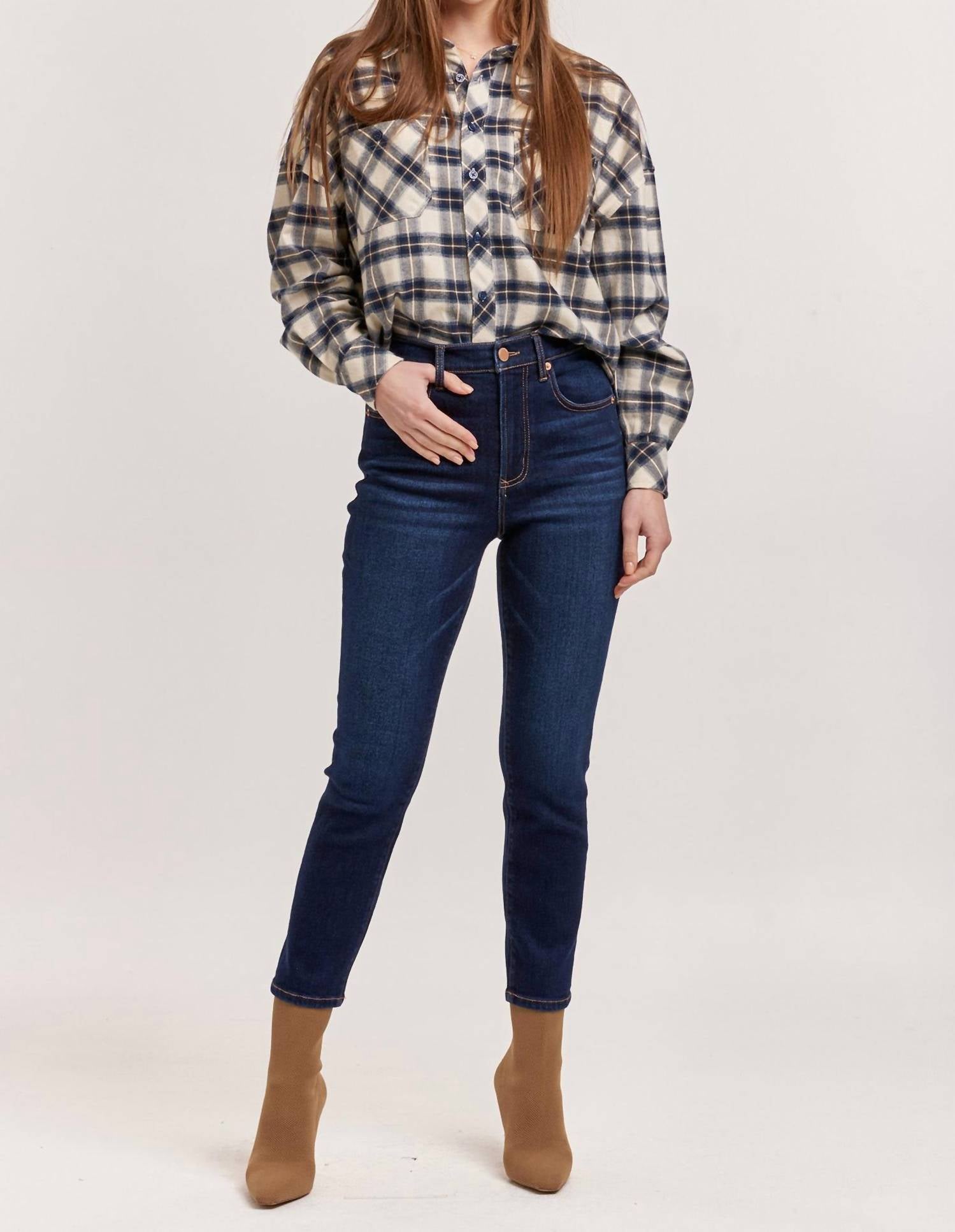 Dear John Denim - Stella High Rise Slim Jeans - blue - clothing - cotton - blend