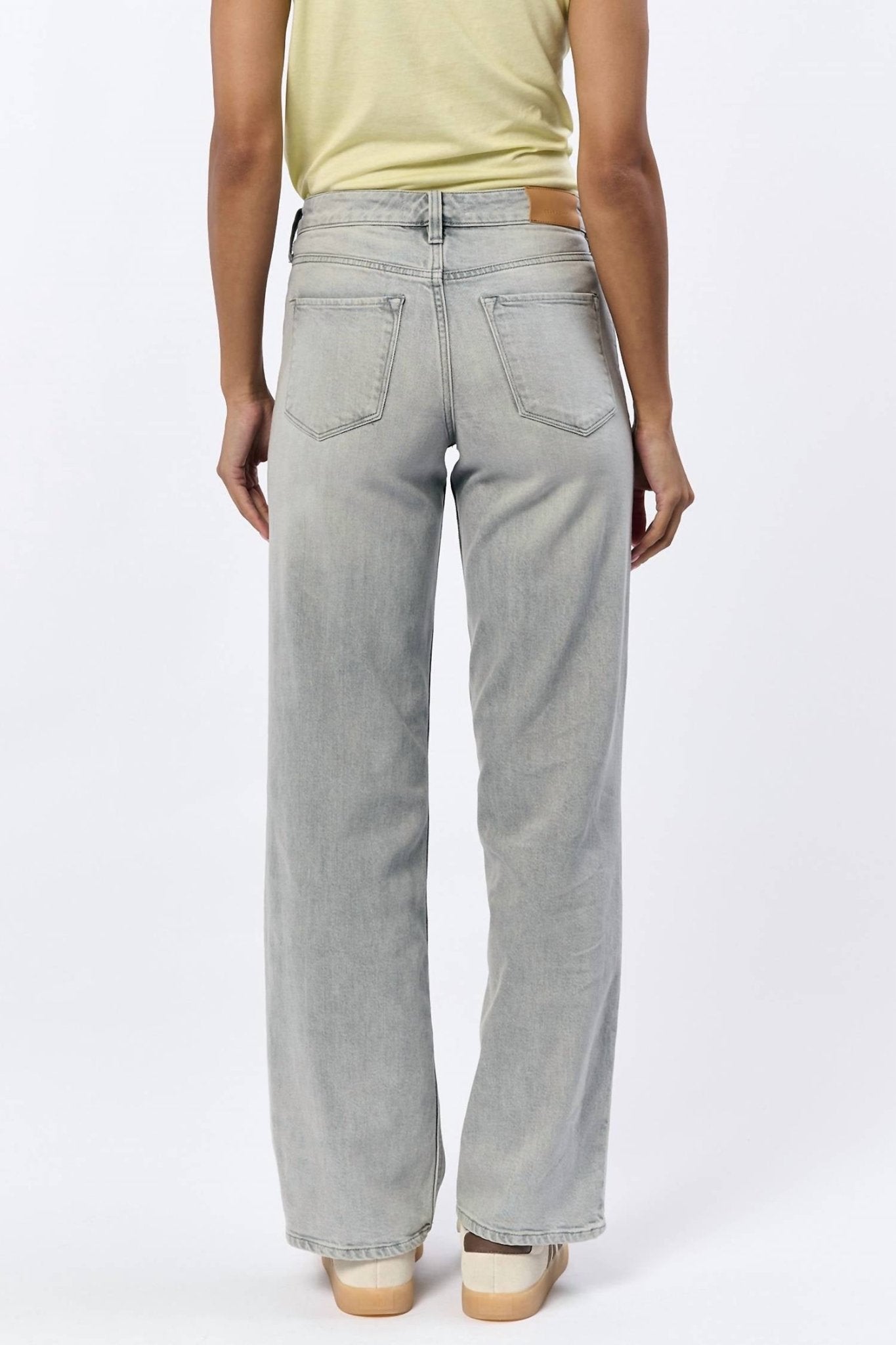 Dear John Denim - Taylor High Rise Straight Leg Jean - clothing - cotton - blend - grey