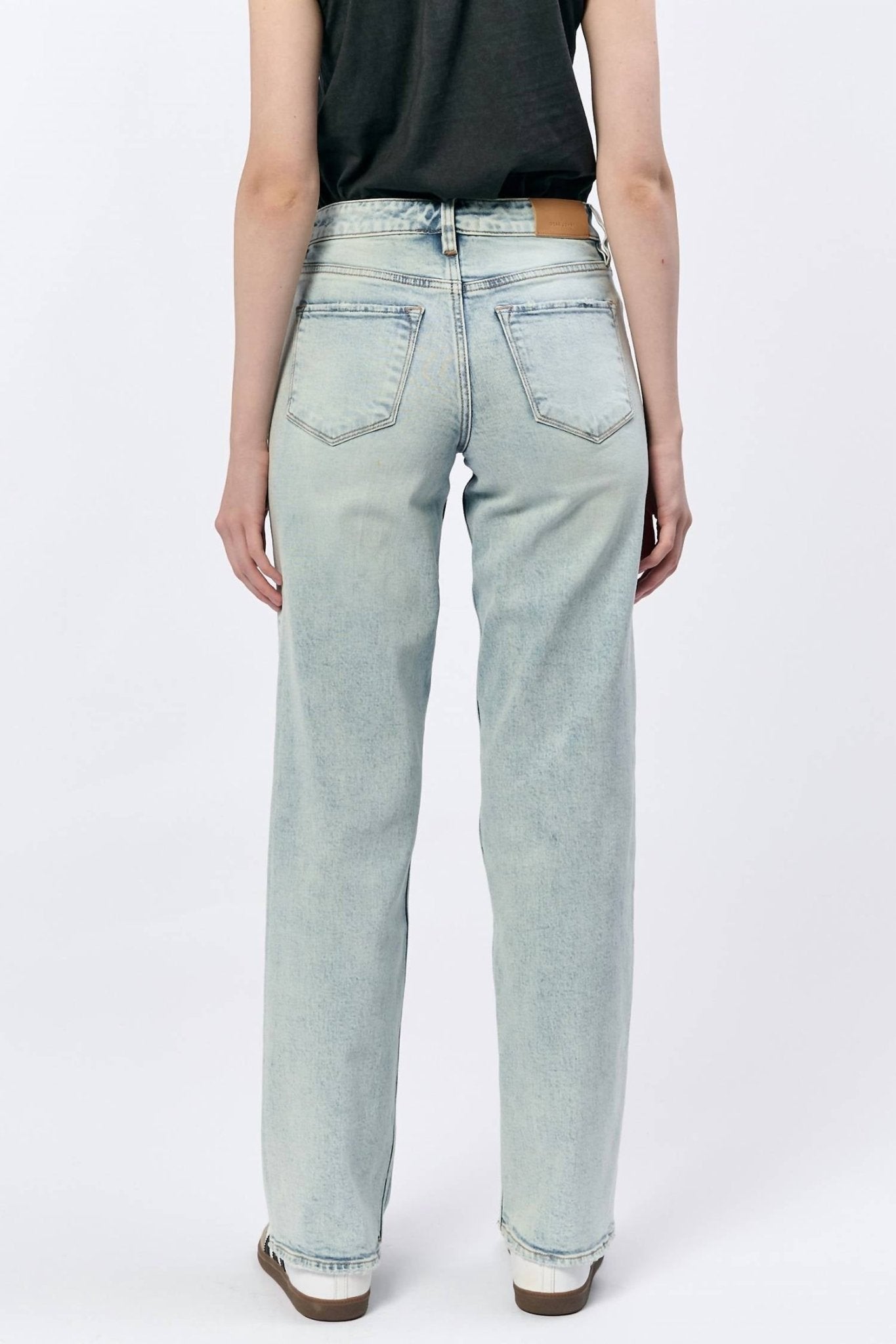 Dear John Denim - Taylor High Rise Straight Leg Jean - blue - clothing - cotton - blend