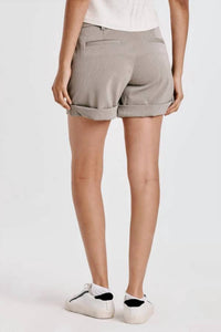 Dear John Denim - The Hampton High Rise Coated Short - clothing - cotton - grey