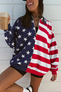 Dear Lover - Star Spangled Banner Half Zip Sweater