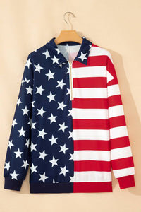 Dear Lover - Star Spangled Banner Half Zip Sweater