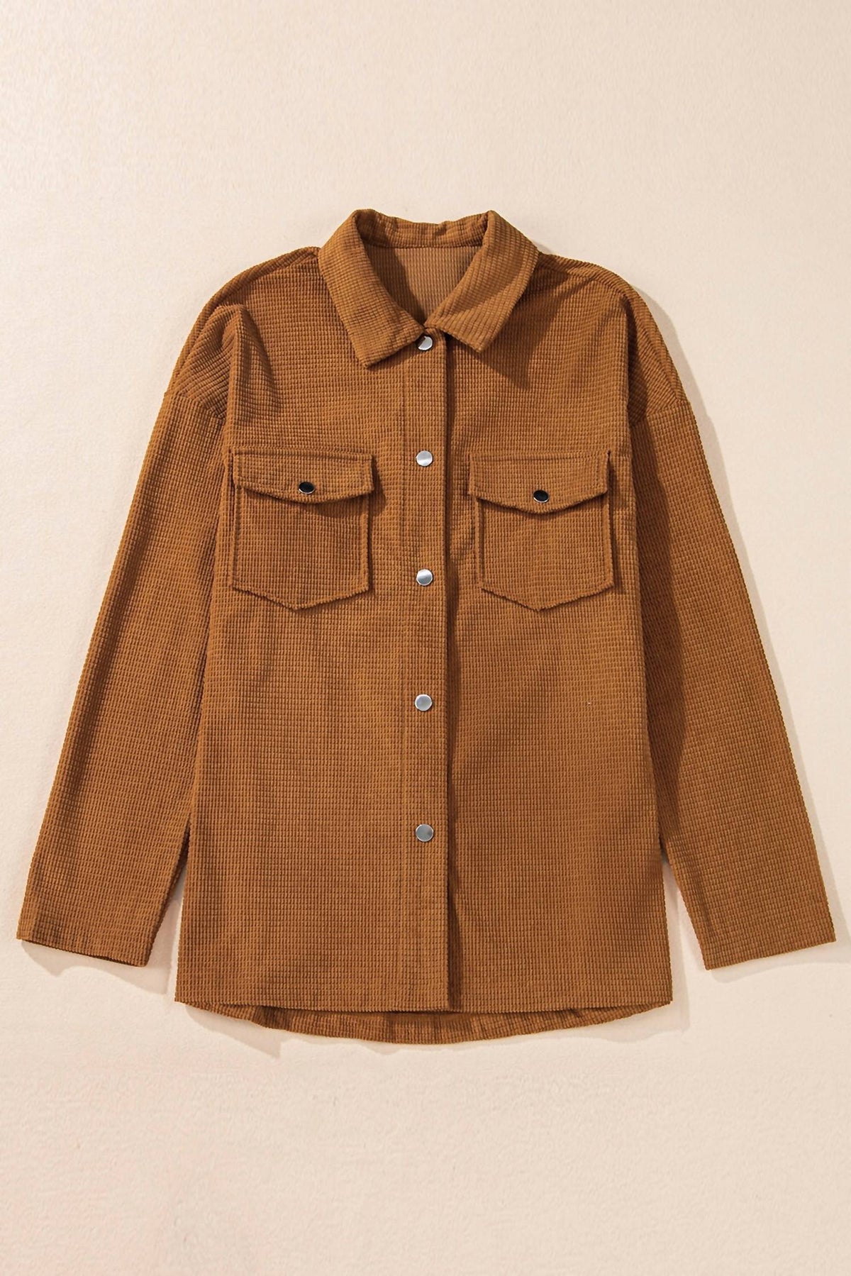 Dear Lover - Textured Flap Pocket Shacket