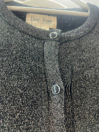 Dear Rose - Metallic Knit Button-front Cardigan
