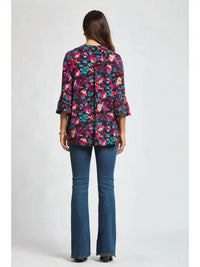 Dear Scarlett - Floral Print Lizzy Bell Sleeve Top