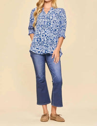 Dear Scarlett - Smocked 3/4 Sleeve Lizzy Top