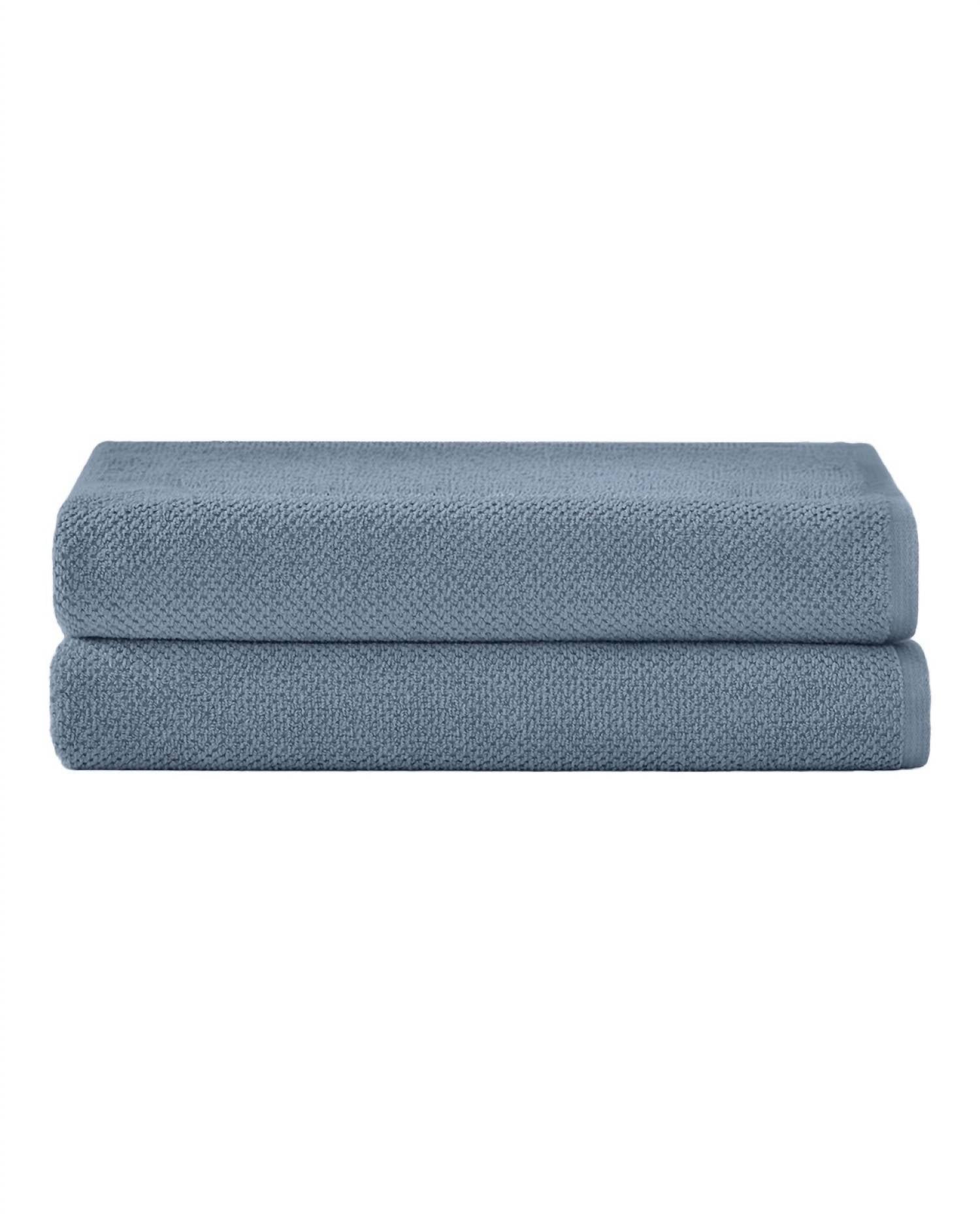 Under The Canopy - Textured Organic 2 Piece Bath Sheet Set