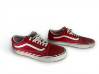 Vans Men's Lace-up Sneaker in red and white - men's sneaker