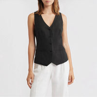 Favorite Daughter - The Jones Linen-blend Vest