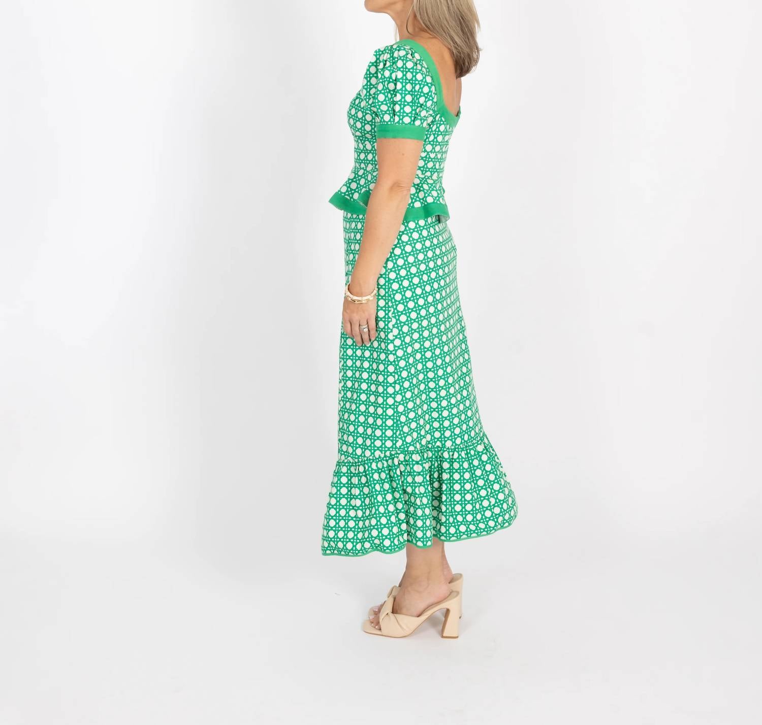 Garland Bags Addie Skirt in green cane - women's skirt - alternate view