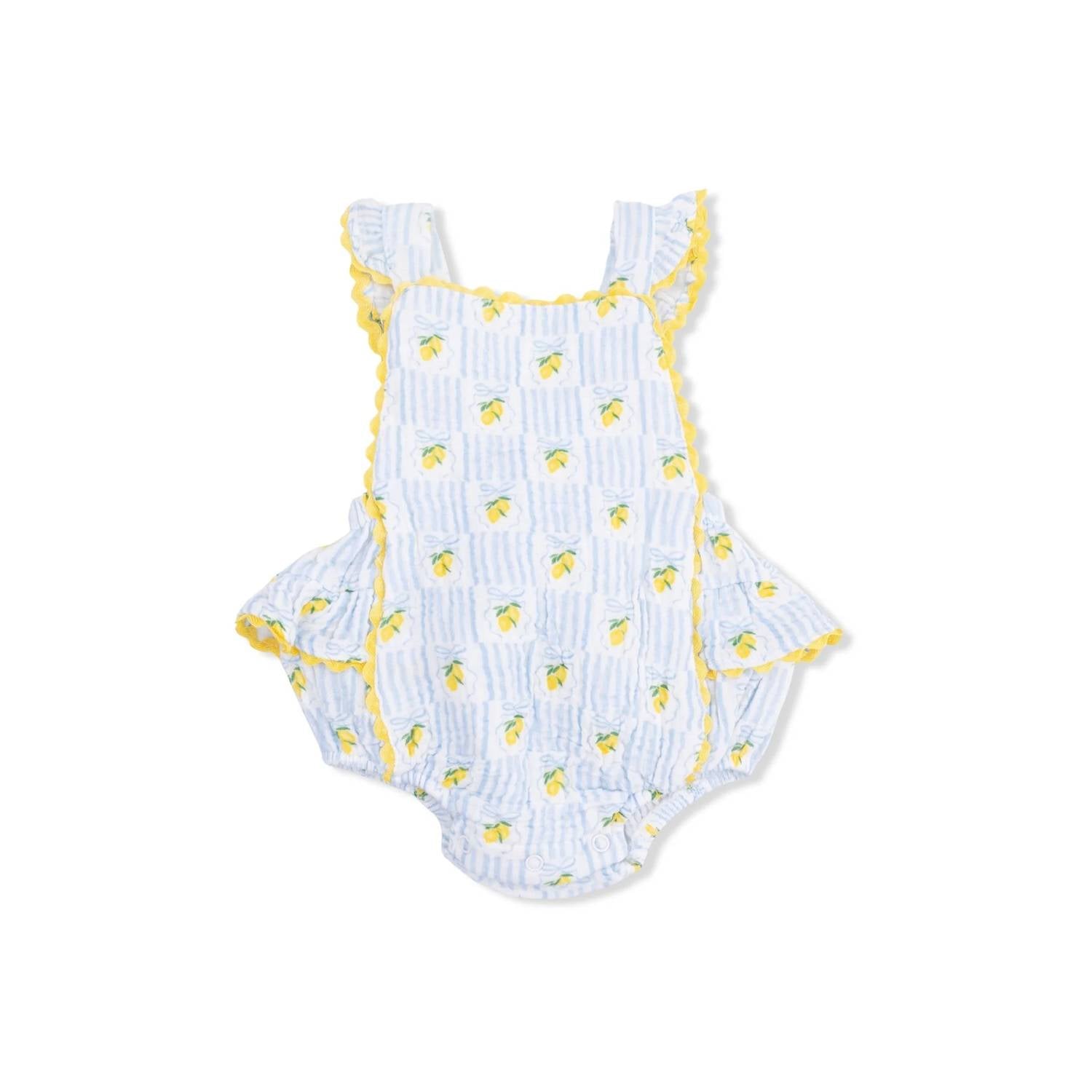 Angel Dear - Kids Lovely Lemons Muslin Ric Rac Sunsuit
