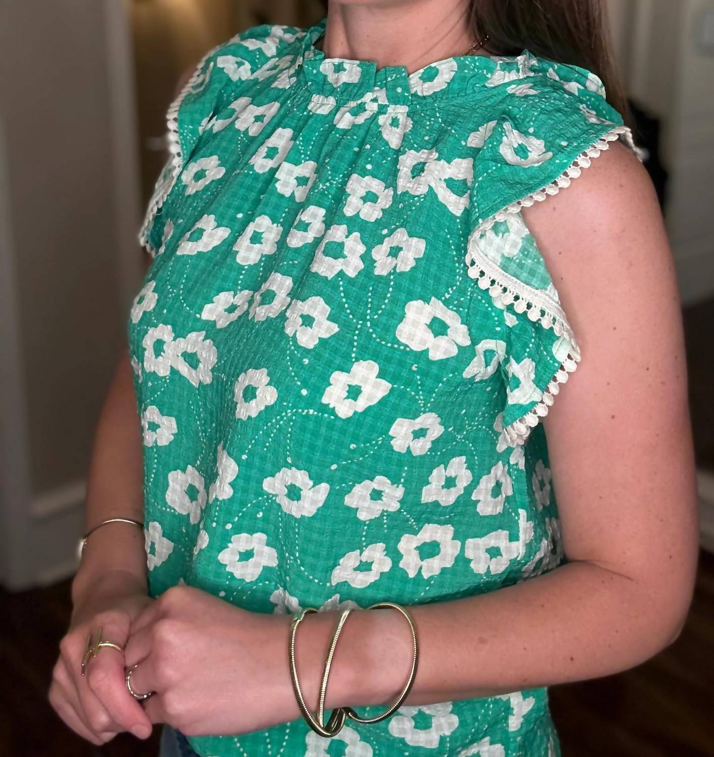 Thml - Flower Print Ruffle Top