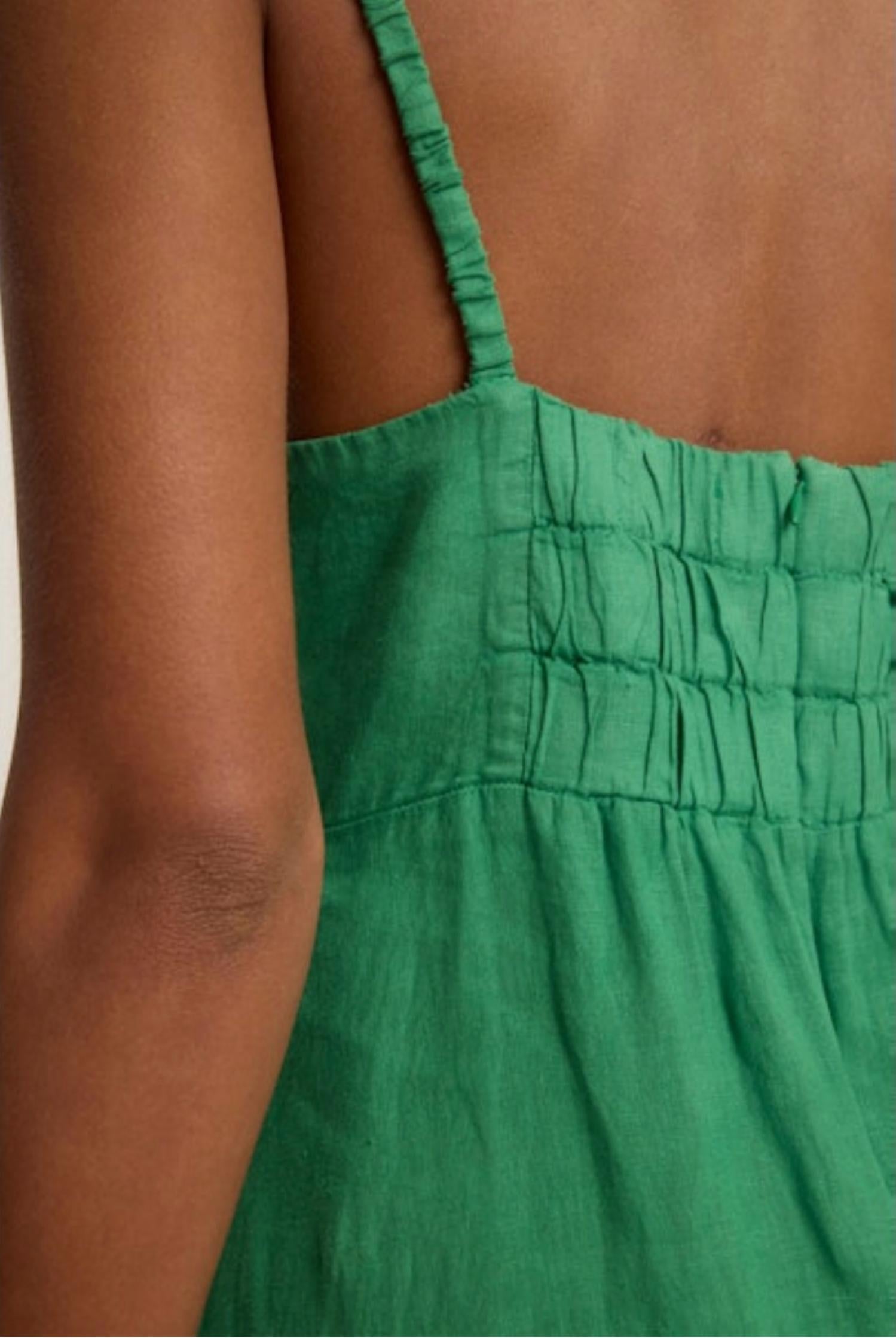 Velvet by Graham & Spencer Janet Button Front Dress in emerald - women's dress - view 4