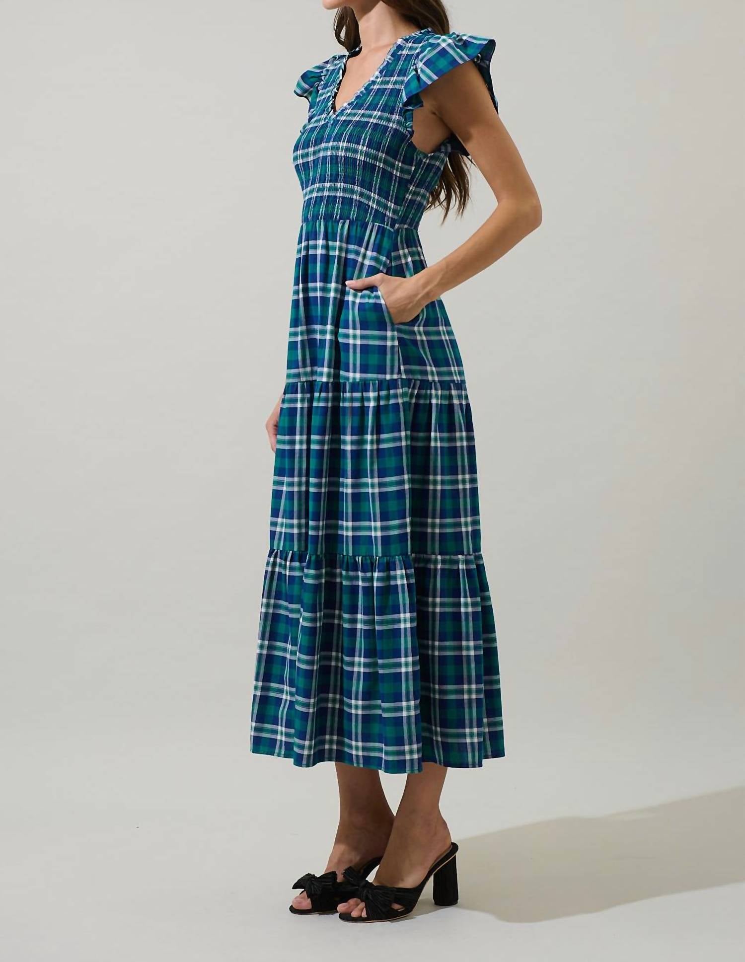 Sugarlips - Brigitte Tartan Midi Dress