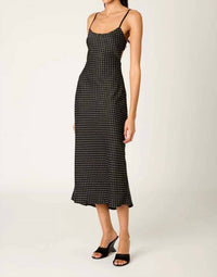NIA Doheny Polka Dot Dress in black - women's dress - alternate view