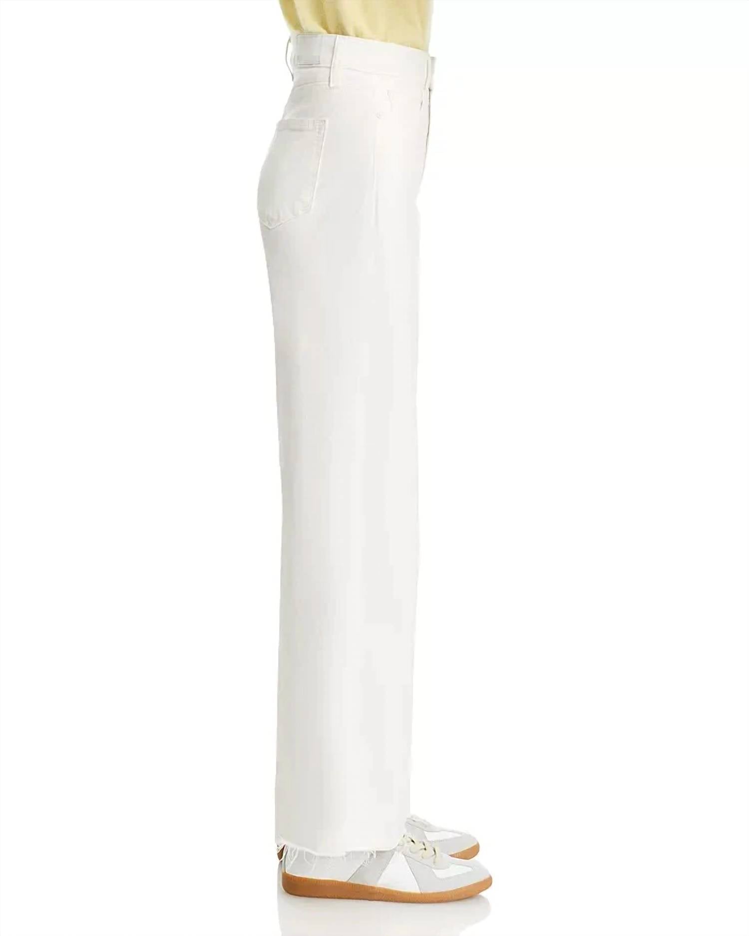 Paige - Anessa Raw Hem Wide Leg Jeans