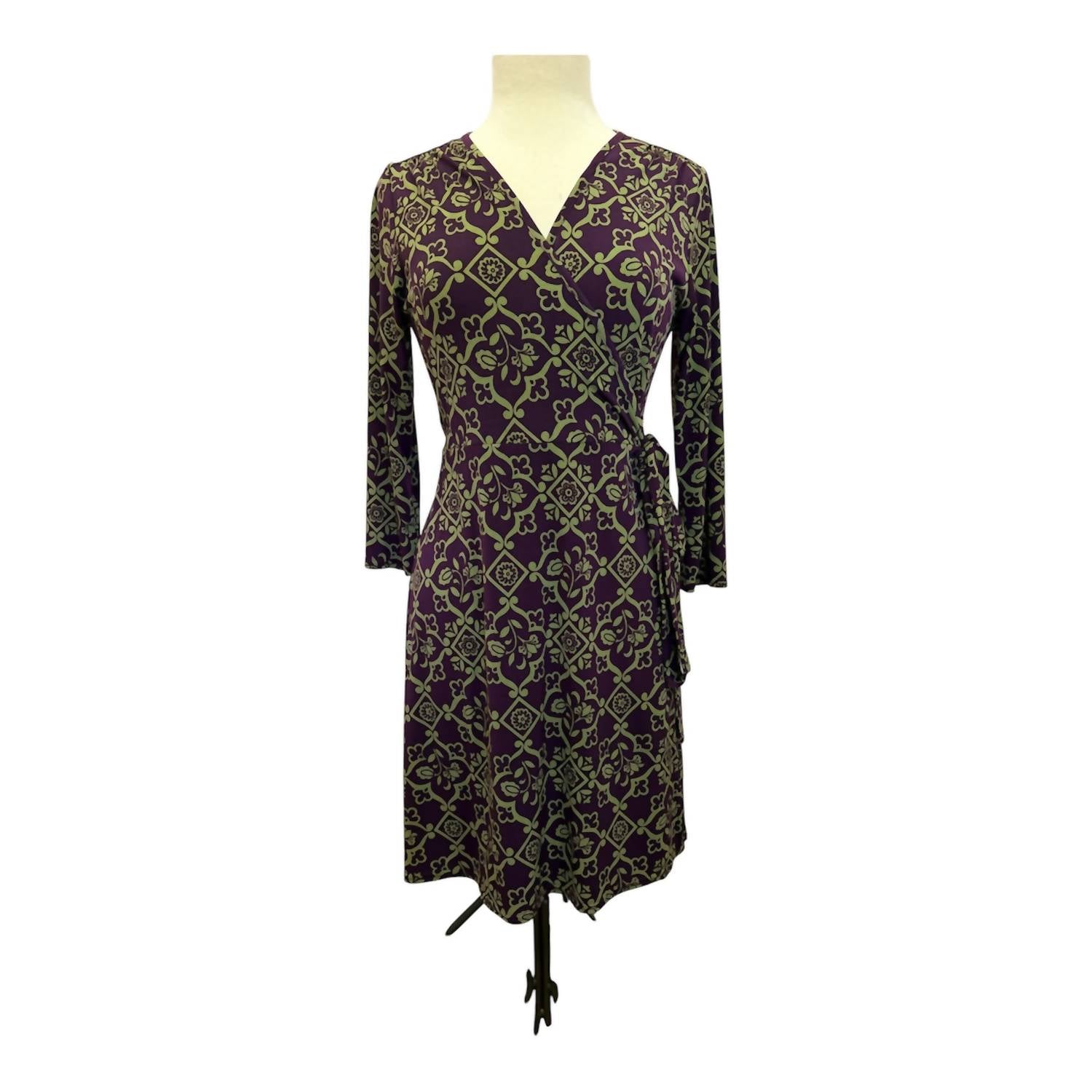 Uncle Frank - Women's V-neck Geometric Wrap Dress