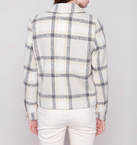Charlie B - Boucle Knit Plaid Short Coat