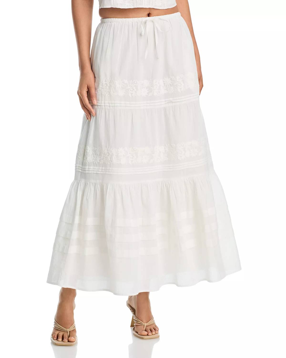 Mint Exclusives - Mila Embroidered Pintucked Skirt