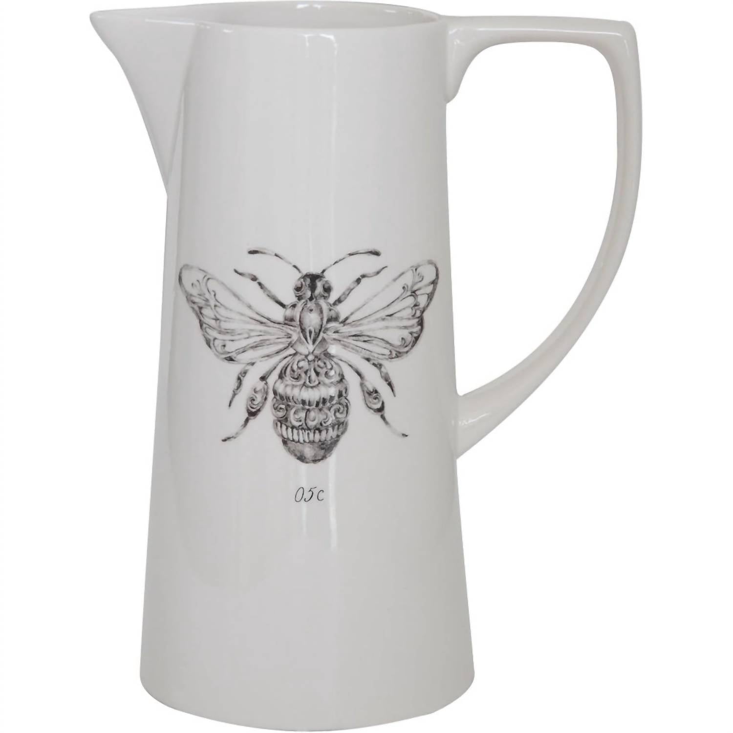 Creative Co-Op - Ceramic Pitcher With Bee