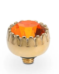 Qudo Women's London Topper 8mm in sun rosegold - women's jewelry - detail view