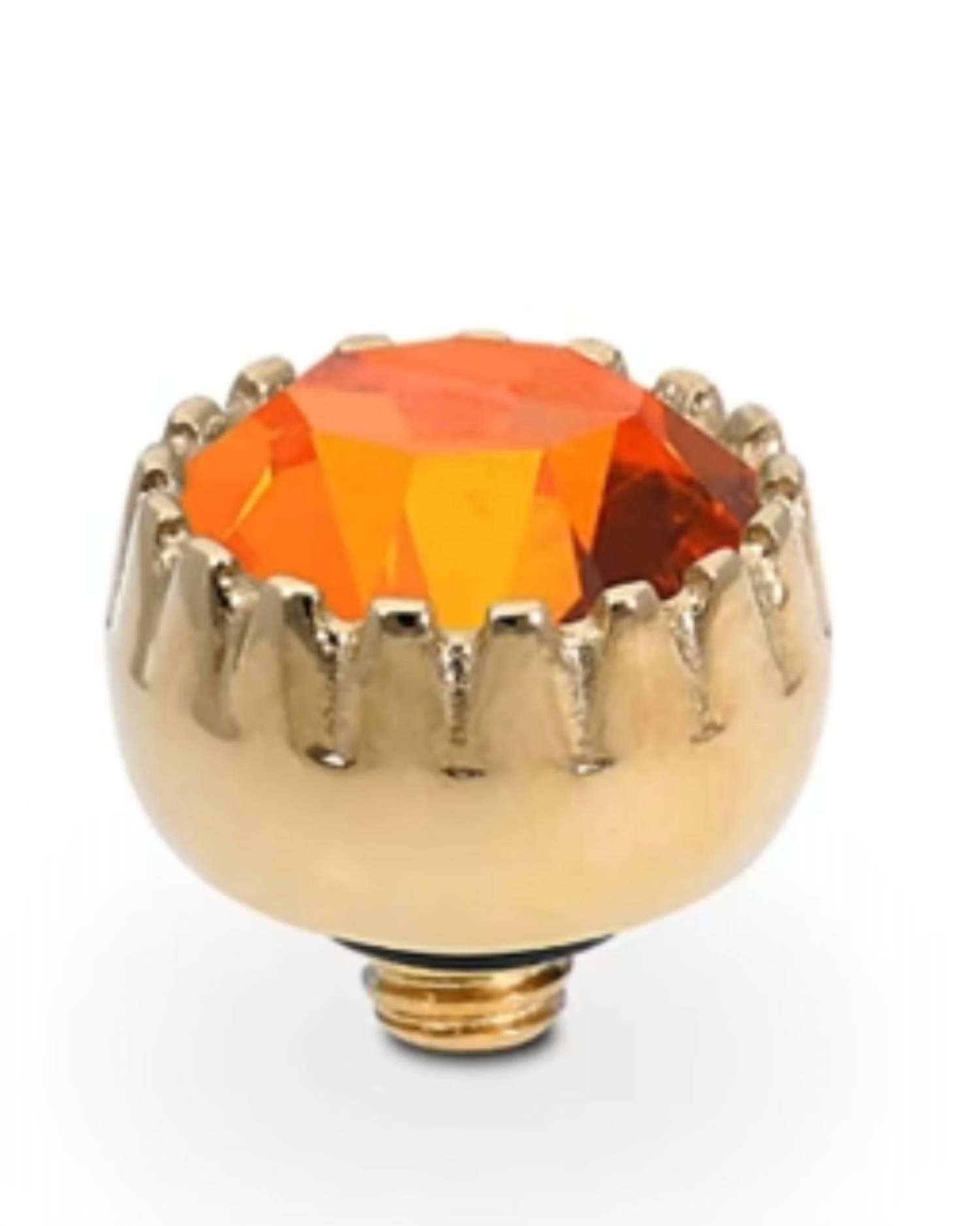 Qudo Women's London Topper 8mm in sun rosegold - women's jewelry - detail view