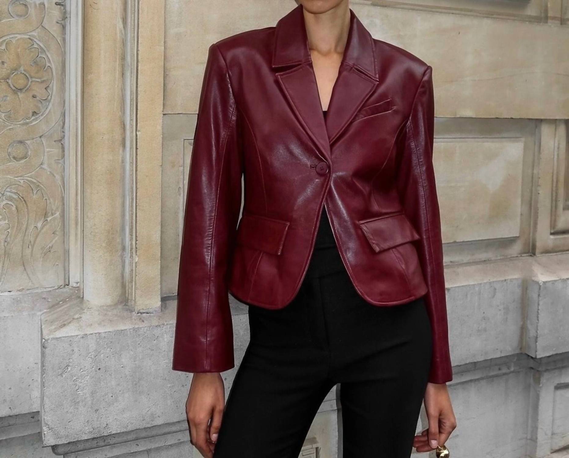 Lamarque - Valentina Micro Leather Blazer