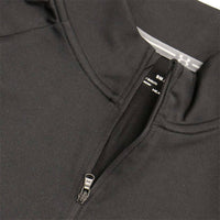 UNDER ARMOUR Men's Locker Jacquard Quarter Zip Shirt Top in black - men's long sleeve top - alternate view