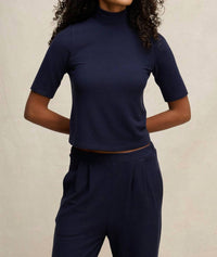 Velvet By Graham & Spencer - Malaya Mock Neck Top